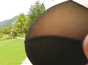 Ass Traffic Blonde penetrates her ass with toys and two dick