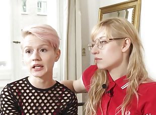 Amateur Lesbians Have an Intense Bondage Session - Blonde