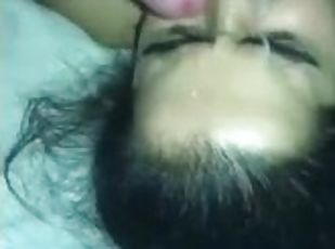 Slutty ex girlfriend gets messy facial