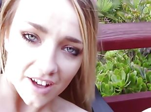 Sexy Teen Gives Head Outside Pov