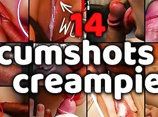 Orgasme, Fisse (Pussy), Udløsning, Kompilering, Creampie, Sluge, Sperm, Oral