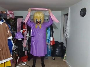 Kigurumi Cosplay PVC Raincoat and Breathplay Dress