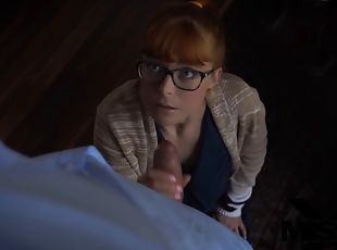 Elegant redhead mom spreads her legs for hardcore pounding