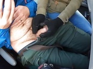 In afara, Public, Amatori, Jet de sperma, Milf, Mama, Laba, Cuplu, Pov, Autobus