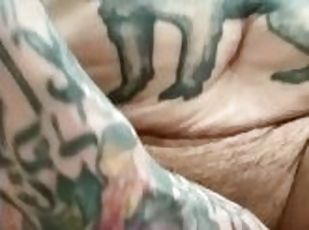 klitta, fet, orgasm, fitta-pussy, kvinnligt-sprut, amatör, lesbisk, bbw, pov, dildo