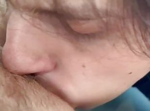 I licked my pregnant wife's hairy vagina and cum inside