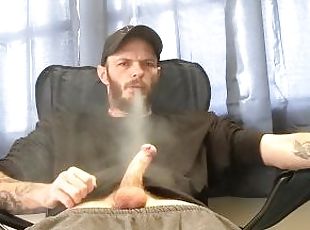 Big dick and good weed + cumshot ( smoke and stroke )