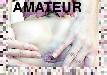 extrem, amatör, anal, pov, perfekt, ensam, close-up, rövhål, särande