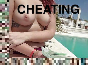 Redhead Teenage Cheating BF with Hump on Pool at Holiday Pickup