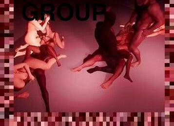 Group of friends has a great orgy
