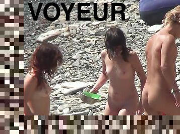 nudisti, vani, u-javnosti, pička-pussy, lutke, kamera, plaža, voajer, mladi-18, plavuše