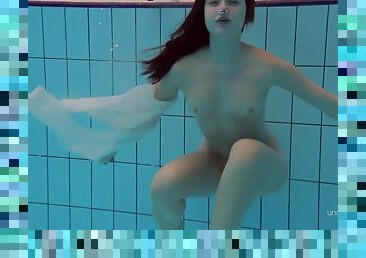 White Dressed Tight Hairy Babe Underwater - Katy Soroka
