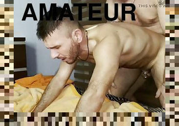 amateur, fellation, ejaculation-sur-le-corps, hardcore, gay, couple, sur-le-visage, réalité