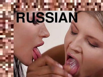 Russian Hotties Sasha Rose And Gina Gerson Share A Big Black Cock During Business Meeting - Sasha rose