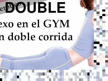 Ella entrena con sexo. Correte dos veces en el GYM sexual. JOI en español.