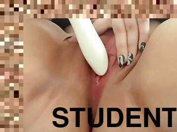masturbaatio, orgasmi, pillu-pussy, ruikkiminen, opiskelija, amatööri, lelu, isot-upeat-naiset, soolo