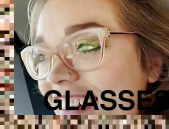 glasögon, fitta-pussy, amatör, tonåring, hardcore, pov, vacker