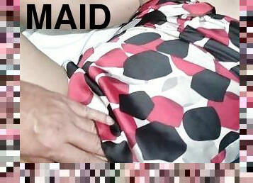 Tinigasan ng mag bihis ang maid ko gustong mabuntis kaya pinatangal nya ang condom subrang sarap