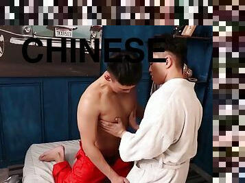 asien, öffentliche, anal-sex, beule-schuss, schwer, homosexuell, paar, junge18, chinesin, muskulös