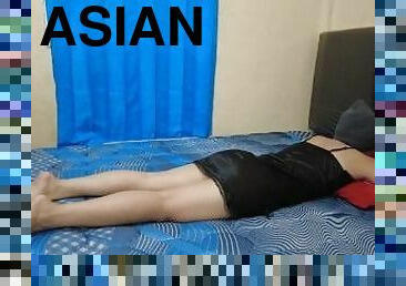 asiatisk, amatör, brudar, avsugning, massage, vacker