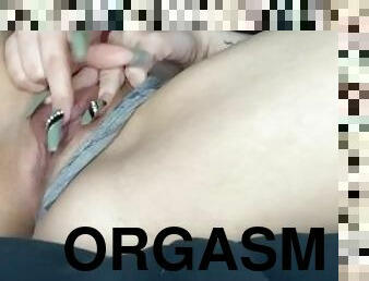 klit, onani, orgasme, fisse-pussy, amatør, teenager, fingering, sperm, snæver, våd