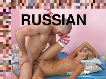 sirvienta, ruso, hardcore, rubia
