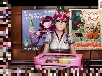 Kiriko Donuts BBC Hentai Story Hottest Blowjob And Anal Creampie  Overwatch Hentai Animation 4K