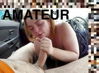 Voluptuous Ginger Babe Fucks In Car