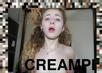 Shameless whore Creampie Time breathtaking porn video