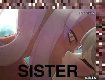 Horny anime sisters fuck echother