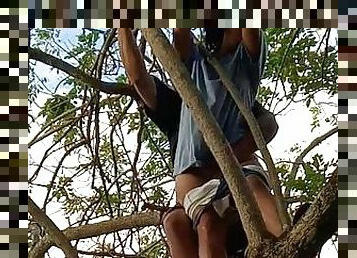I couldn't do anything to resist, he climb the tree and fuck  me for good
