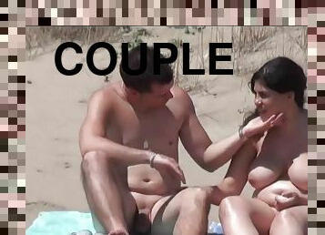 nudisti, allaperto, pubblici, amatoriali, videocamera, coppie, spiaggia, scene-rubate, voyeur, trio