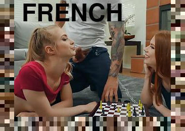 Pepper Hart and Lana Sharapova getting fucked by tattooed French dude