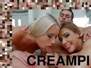Steamy threesome with Angelika Grays and Alexis Crystal