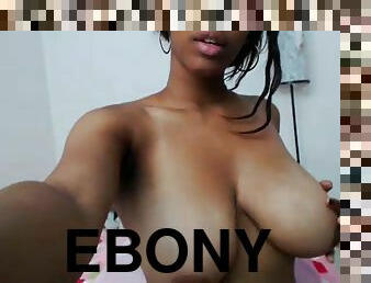 chatte-pussy, ébène, black, gode, solo