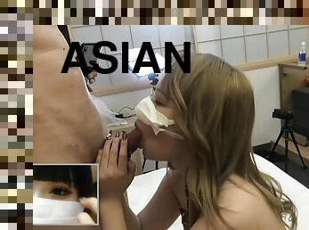 asia, buatan-rumah, bintang-porno, jepang, handjob-seks-dengan-tangan-wanita-pada-penis-laki-laki, seks-grup, gila, ganda, cantik