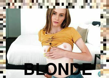 onani, teenager, pornostjerne, blond, solo, drillende