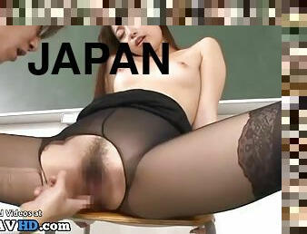 asiático, pantis, estudiante, profesora, madurita-caliente, japonés, fetichista, clase