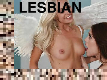 orgasm, lesbisk, soffa, vacker, action, oral, underskön, erotisk, höga-klackar
