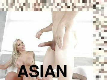 asia, pantat, payudara-besar, dewasa, blowjob-seks-dengan-mengisap-penis, penis-besar, ibu, berhubungan-dengan-wajah, berambut-pirang, amerika