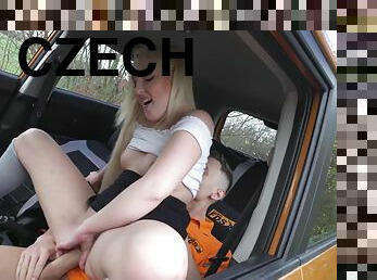 Insatiable Czech babe gets eaten out and fucked in the car