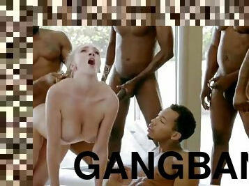 Horny white interracial gangbang porn compilation
