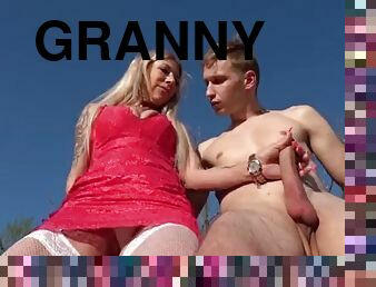 Horny granny wants you to stick it out!