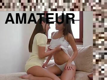 masturbación, coño-pussy, amateur, lesbiana, adolescente, con-los-dedos