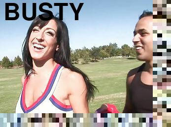 Busty Tits Lady Likes Hard Poles - gangbang porn