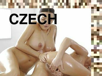 muca, babe, lezbijka, masaža, fingering, češko, ritna-luknja