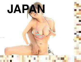 asiatisk, store-patter, pikslikkeri, hardcore, japans, strand, bikini