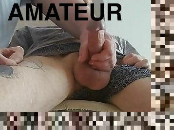 masturbation, amatör, mogen, cumshot, milf, avrunkning, par, bbw, juckande, sprut