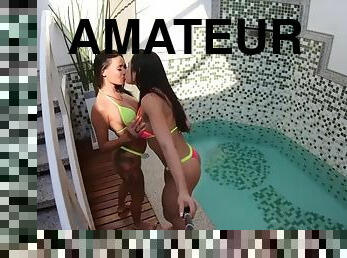 amaterski, lezbejke, latine, brazil, guz, bikini