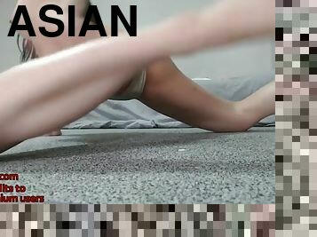 asiático, tetas-grandes, masturbación, pezones, amateur, webcam, bonita, a-solas, coreano, calientapollas